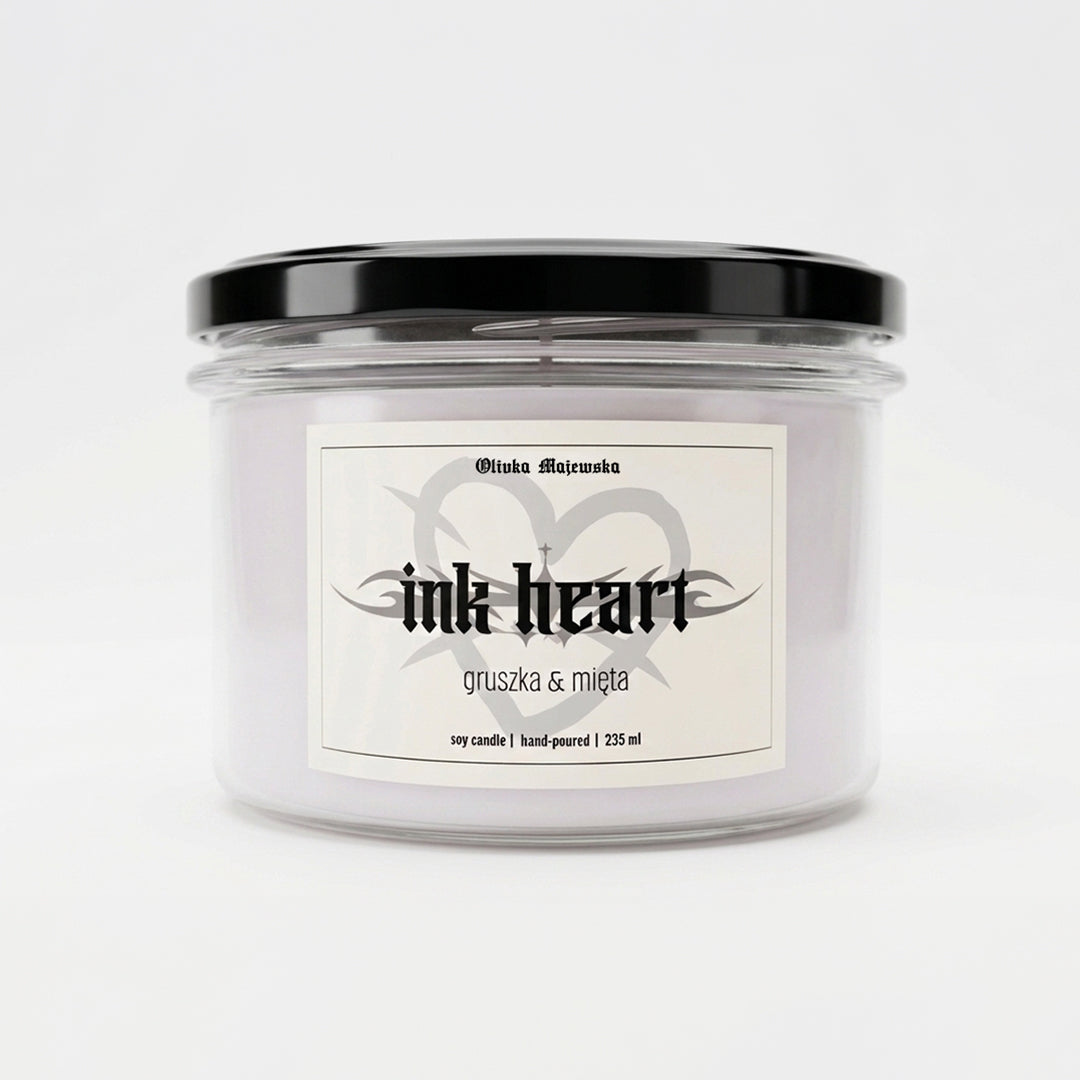 Świeca sojowa “ink heart”